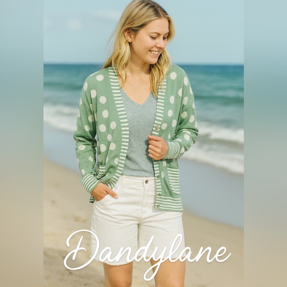 Yarra Trail Polka Dit Cardigan Size Petite Small - Picture 1 of 9